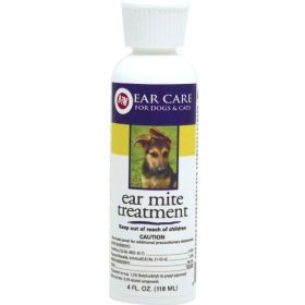 Miracle Care Ear Mite Treatment for Dogs and Cats - 4 oz