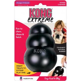 KONG Extreme KONG Dog Toy - Black - X Large - Dogs 60-90 lbs (5" Tall x 1.25" Diameter)