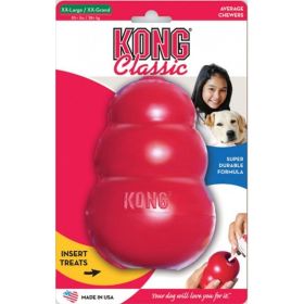 KONG Classic Dog Toy - Red - XX Large - Dogs over 85 lbs (6" Tall x 1.5" Diameter)