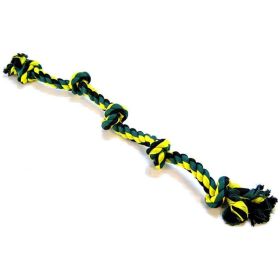 Flossy Chews Colored 5 Knot Tug Rope - X Large (3' Long)