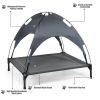 Portable Elevated Outdoor Pet Bed with Removable Canopy Shade